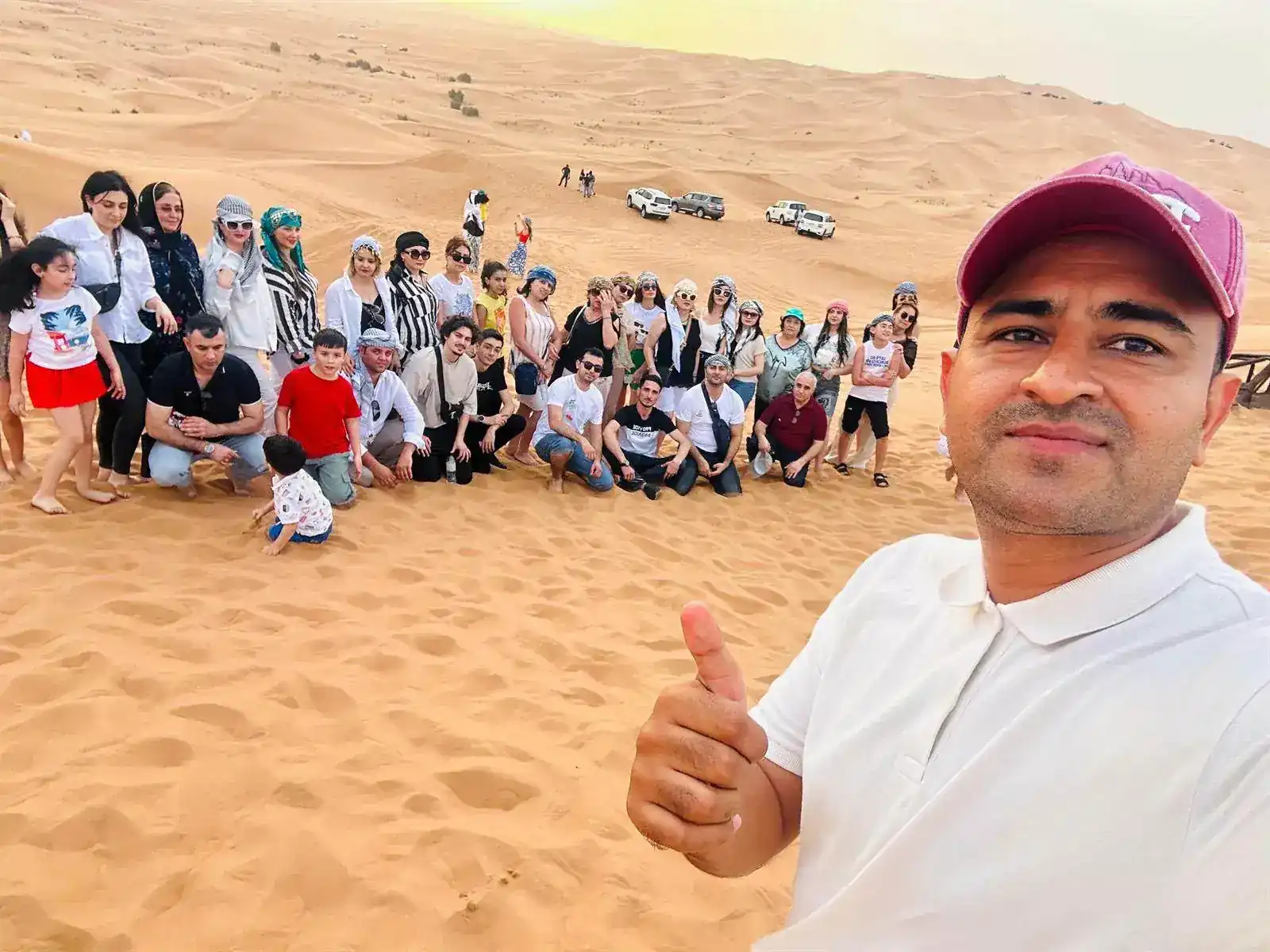 Desert safari group showcase in Dubai